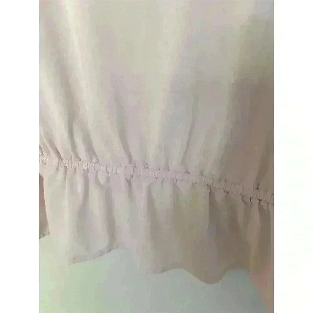 Banana Republic Women's Blouse XS Light Pink Short Sleeve Top - Picture 7 of 8